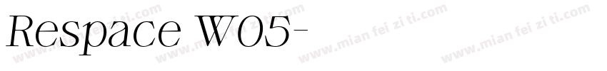 Respace W05字体转换